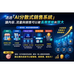 iSmart｜AI商業應用平台整體戰略 透過「AI分散式銷售系統」，讓內容、流量與銷售可以被長期累積與放大